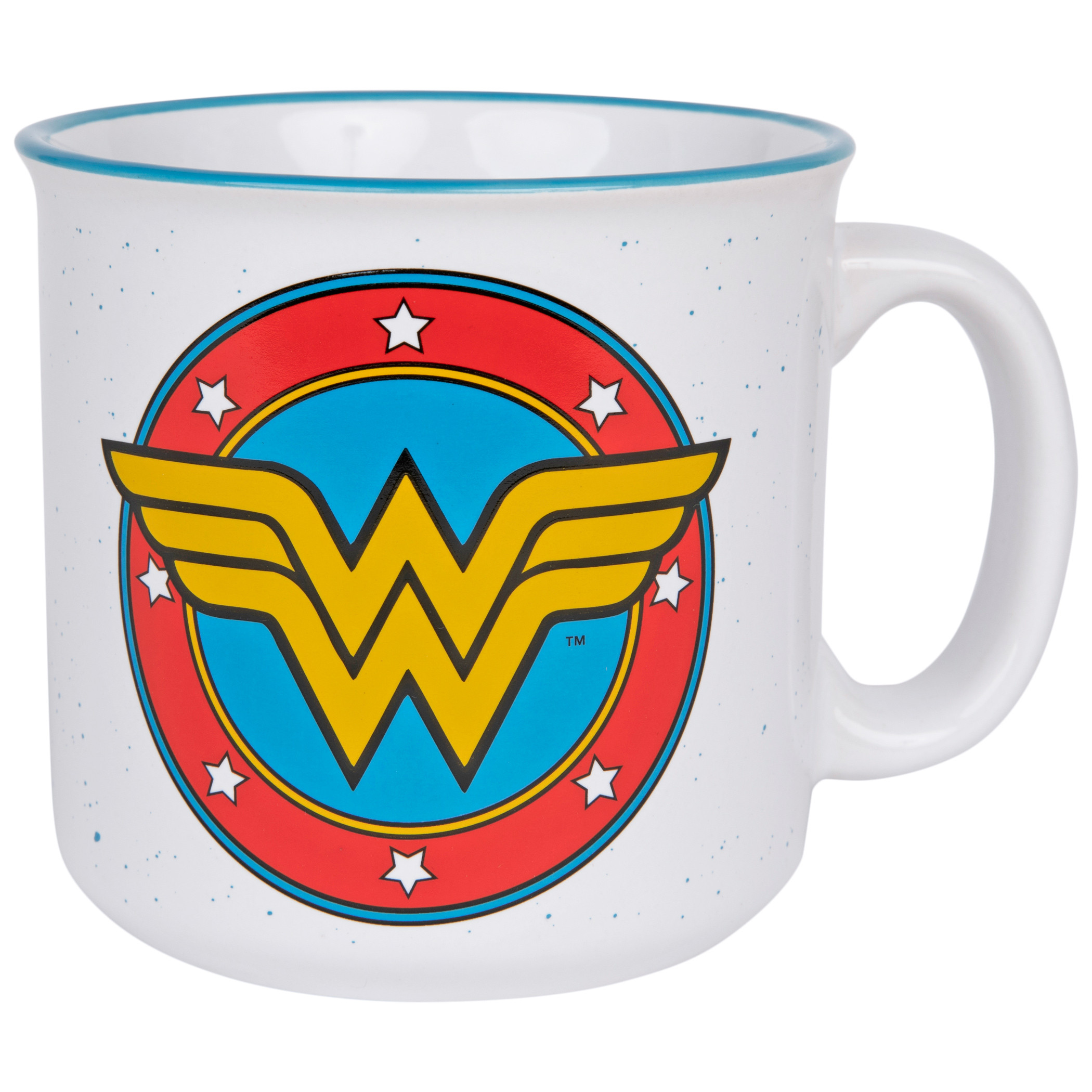 Wonder Woman Classic Stars Symbol 20oz Ceramic Camper Mug